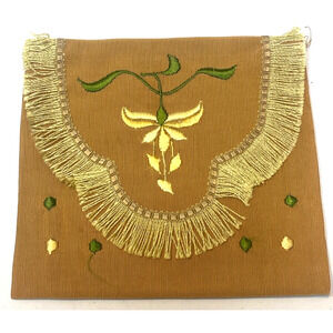 Arts and Crafts Embroidered Handkerchief Pouch